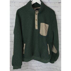 NWOT LANDS' END Half Snap Boucle Fleece Men's Pullover Size Large/42-44